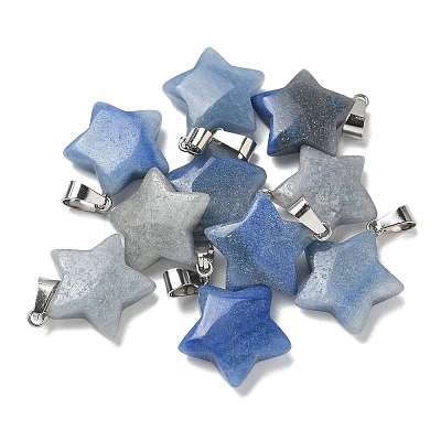 Natural Blue Aventurine(Dyed & Heated) Pendants G-B127-12P-14-1