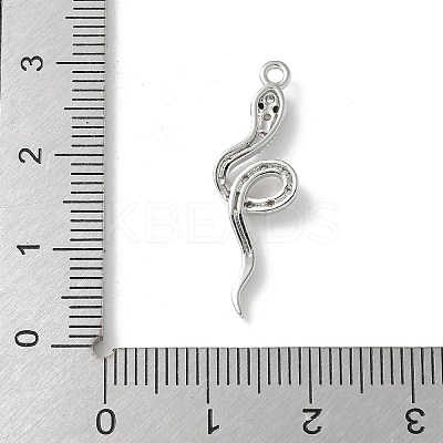 Brass Micro Pave Clear Cubic Zirconia Pendants KK-S505-03P-02-1