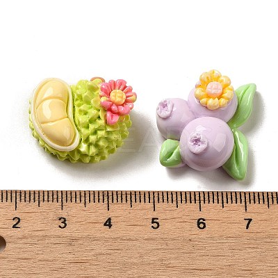 Flower Fruit Opaque Resin Decoden Cabochons CRES-P033-01-1