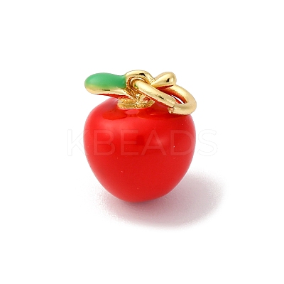 Brass Enamel Charms KK-Q098-33G-A-1