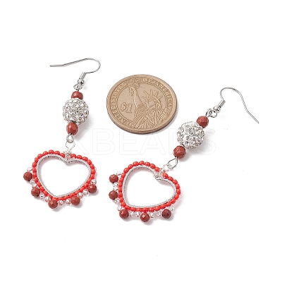 304 Stainless Steel Linking Ring Dangle Earring EJEW-MZ00133-1