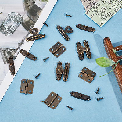 20 Sets Iron Lock Catch Clasps AJEW-GF0005-98-1