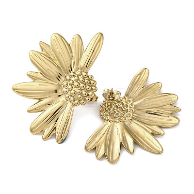 304 Stainless Steel Stud Earrings For Women EJEW-B110-01G-03-1