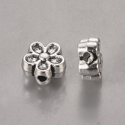 Tibetan Style Alloy 3D Flower Beads LF0476Y-1