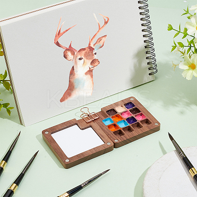 Portable Watercolor Supplies Set AJEW-PH0011-28-1