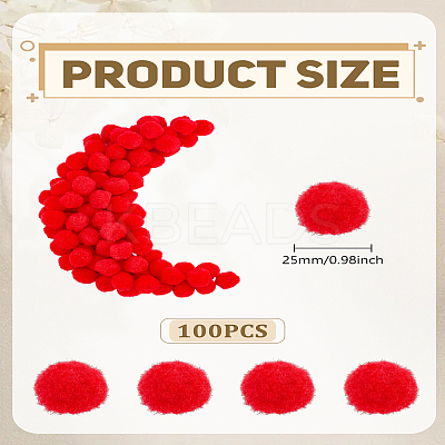 100Pcs DIY Doll Craft Pom Pom Yarn Pom Pom Balls DIY-LP0005-40D-1