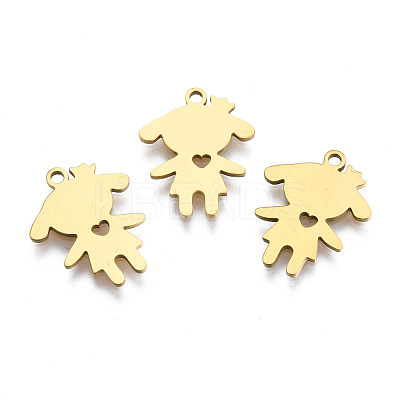 Ion Plating(IP) 201 Stainless Steel Pendants STAS-T044-270G-1
