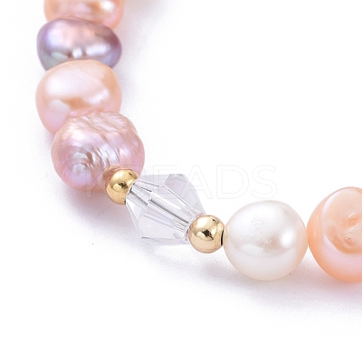 Natural Cultured Freshwater Pearl Beaded Bracelets BJEW-JB05269-1