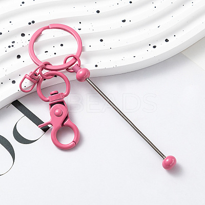 Alloy Beadable Keychain Bar KEYC-WH20011-01P-H-1