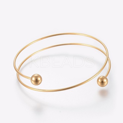 Ion Plating(IP) 304 Stainless Steel Bangles Making X-MAK-K019-01G-1