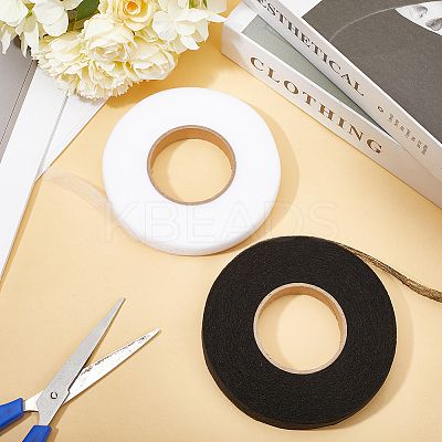 2 Rolls 2 Colors Non-woven Fabric Polyamide Double-sided Hot Melt Adhesive Film DIY-GF0009-33B-1