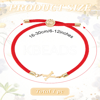 1Pc Adjustable Nylon Cord Slider Bracelets for Women BJEW-LP0001-32X-02-1