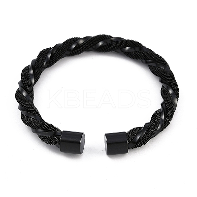 Ion Plating(IP) 304 Stainless Steel Cuff Bangles for Women STAS-M023-18B-1