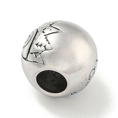 304 Stainless Steel Enamel European Beads STAS-U005-08P-1