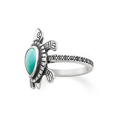 Retro Alloy and Synthetic Turquoise Finger Rings FS-WG1C352-02-1