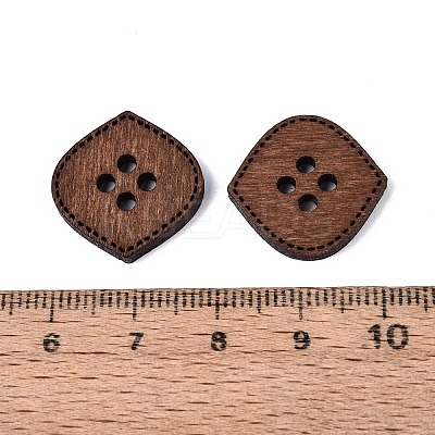 4-Hole Oval Wood Buttons BUTT-Q046-11B-1
