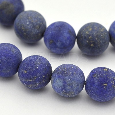 Natural Lapis Lazuli Round Beads Strands G-D660-12mm-1