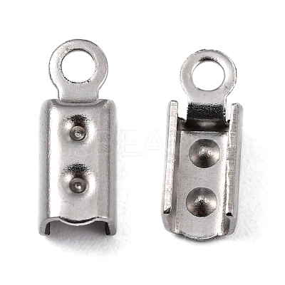 Tarnish Resistant 304 Stainless Steel Folding Crimp Ends X-STAS-R065-36-1