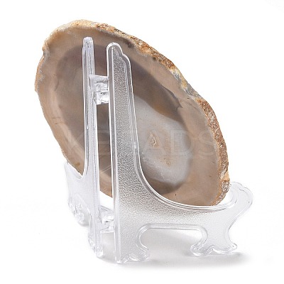 Printed Natural Agate Slice Stone Ornament DJEW-M011-02G-1