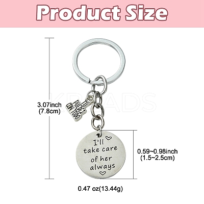 Alloy Enamel & Stainless Steel Keychain KEYC-YW00036-1