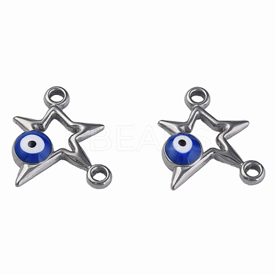 304 Stainless Steel Enamel Connector Charms STAS-N087-62-03P-1