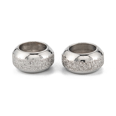 Non-Tarnish Frosted 201 Stainless Steel European Beads LS-X-STAS-B020-13P-1