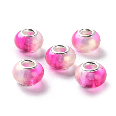 Two Tone Resin European Beads RESI-M001-02D-1