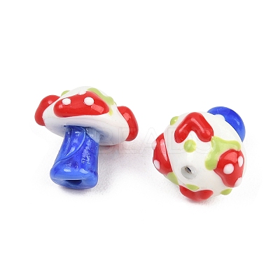 Handmade Lampwork Enamel Beads LAMP-B055-02B-1