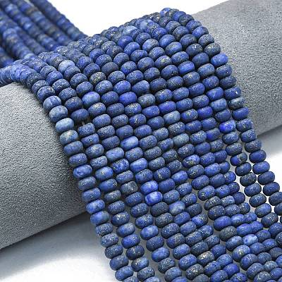 Dyed Natural Lapis Lazuli Beads Strands G-P575-A46-6x4mm-02-1