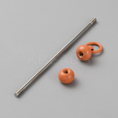 Iron Bar Beadable Keychain for Jewelry Making DIY Crafts IFIN-SZC0005-01A-12-1