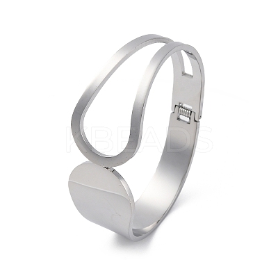 304 Stainless Steel Hinged Bangles for Women LS-STAS-Z114-09P-1