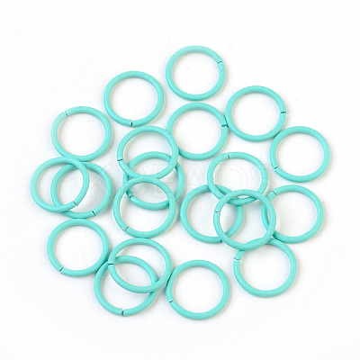 Spray Painted Iron Open Jump Rings IFIN-F149-B17-1