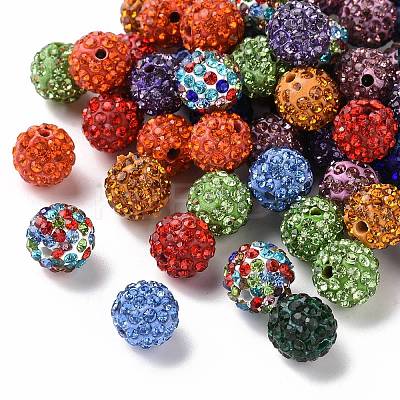 Pave Disco Ball Beads RB-A130-10mm-M-1