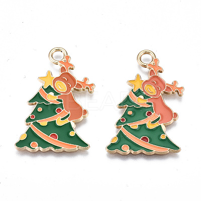 Eco-Friendly Alloy Enamel Pendants ENAM-Q437-061-NR-1