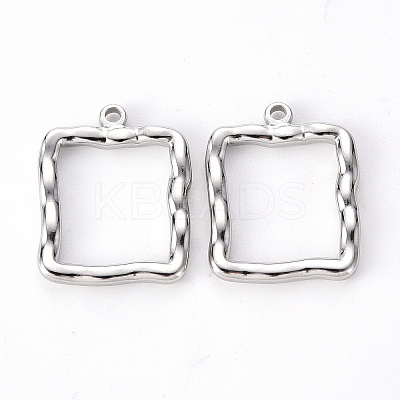 Non-Tarnish 304 Stainless Steel Open Back Bezel Pendants X-STAS-T052-24P-1