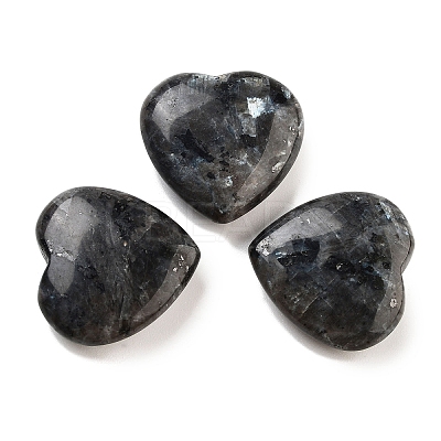Heart Natural Larvikite Palm Stones G-C134-06A-25-1