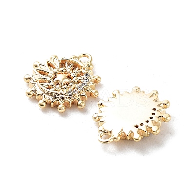 Rack Plating Brass Micro Pave Cubic Zirconia Pendants KK-K333-95G-1