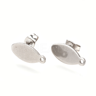 Non-Tarnish 304 Stainless Steel Stud Earring Findings X-STAS-Q223-03-1