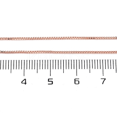Brass Box Chain Necklaces for Women NJEW-D302-42RG-1