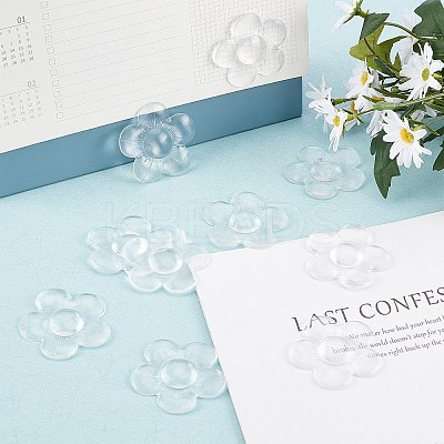 10Pcs Door Knob Wall Shield Transparent Soft Silicone Wall Protector AJEW-GF0003-21-1