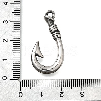 Non-Tarnish 304 Stainless Steel Hook Clasps STAS-C109-04AS-1