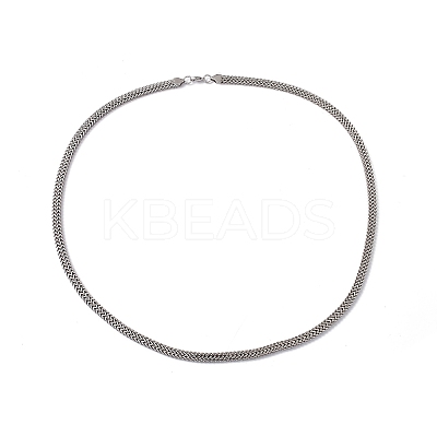 Non-Tarnish 304 Stainless Steel Snake Chain Necklace with Lobster Claw Clasps for Men Women STAS-K249-01A-P-1