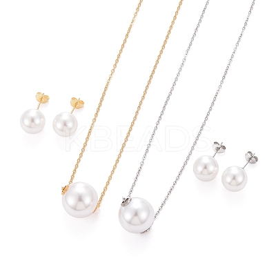 304 Stainless Steel  Jewelry Sets SJEW-H302-21A-1