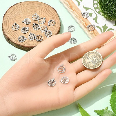 20Pcs 2 Styles 304 Stainless Steel Charms STAS-YW0002-59-1