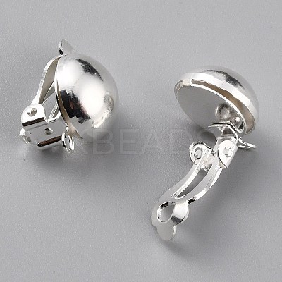 Brass Clip-on Earring Findings X-KK-O131-03S-A-1