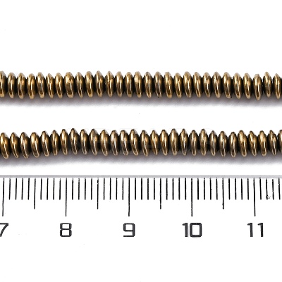 Electroplated Non-magnetic Hematite Beads Strands G-P571-B01-01B-1
