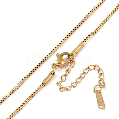 Ion Plating(IP) 201 Stainless Steel Chain Necklaces NJEW-P309-25G-1