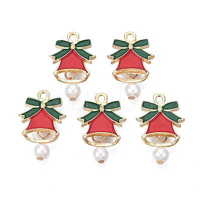 Rack Plating Alloy Enamel Pendants X-ENAM-N055-153A-1