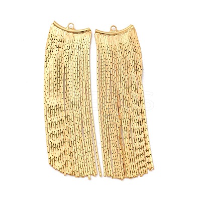 Brass Tassel Big Pendants KK-F898-22A-G-1