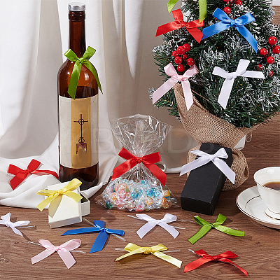 60Pcs 6 Colors Polyester Bowknot FIND-PH0021-91-1